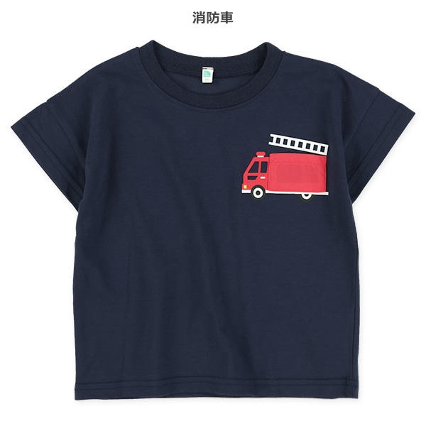 くるま胸ポケット半袖Tシャツ