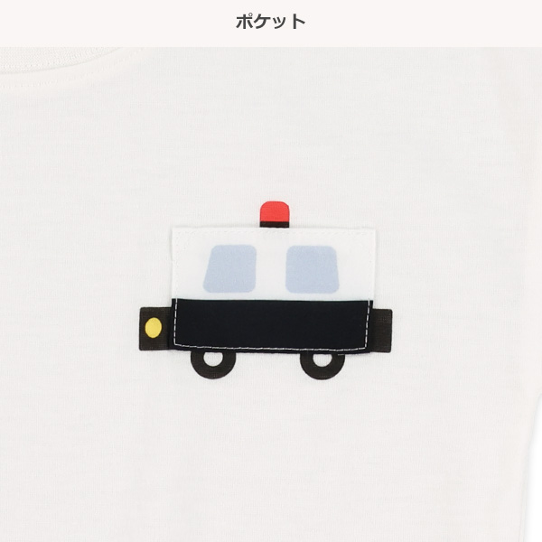 くるま胸ポケット半袖Tシャツ