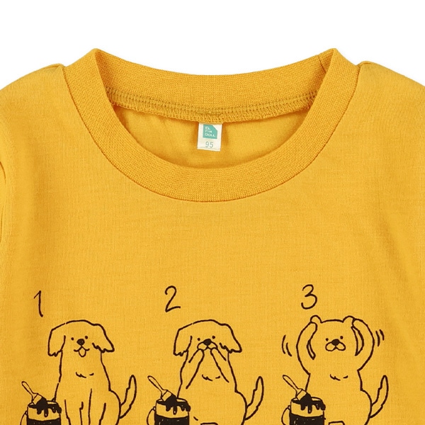 おすわりアニマルプリント半袖Tシャツ