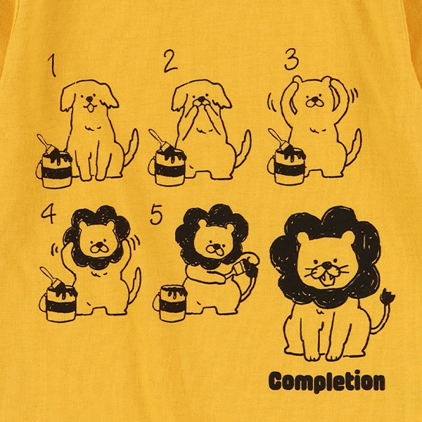 おすわりアニマルプリント半袖Tシャツ