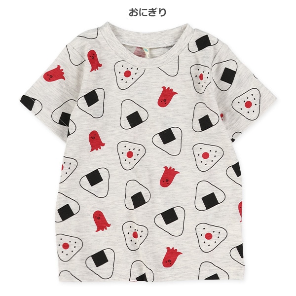 食べ物総柄半袖Tシャツ