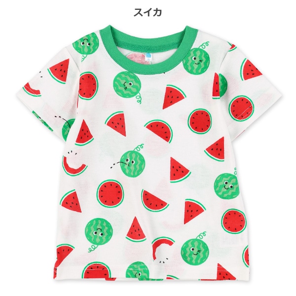 野菜フルーツ総柄半袖Tシャツ