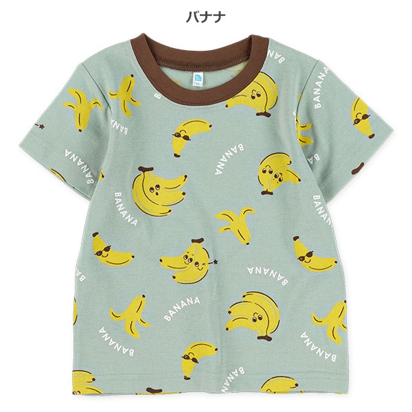野菜フルーツ総柄半袖Tシャツ