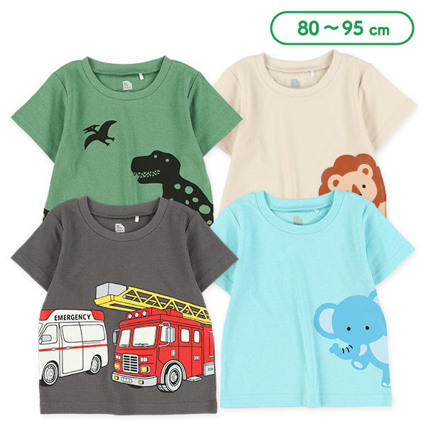 アニマル・恐竜・くるま半袖Tシャツ