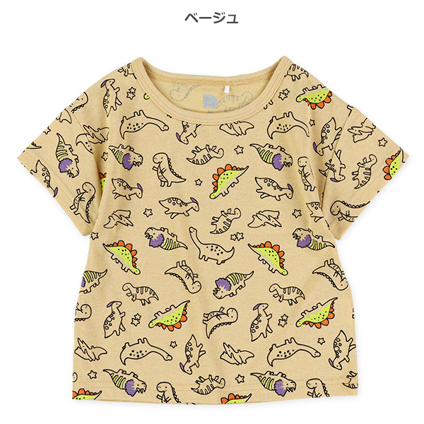 アニマル・恐竜総柄半袖Tシャツ