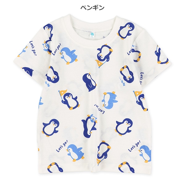 生き物総柄半袖Tシャツ