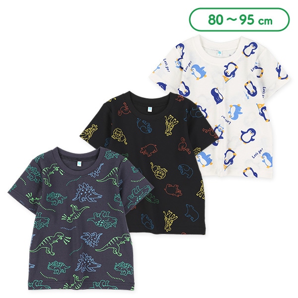 生き物総柄半袖Tシャツ