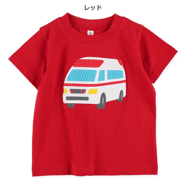 はたらくくるまブロック半袖Tシャツ