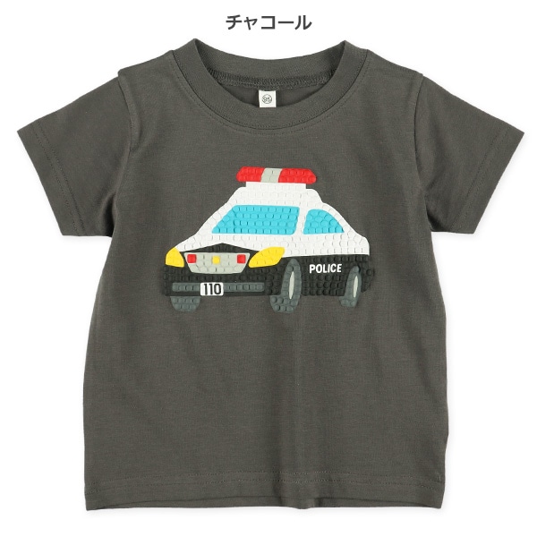 はたらくくるまブロック半袖Tシャツ
