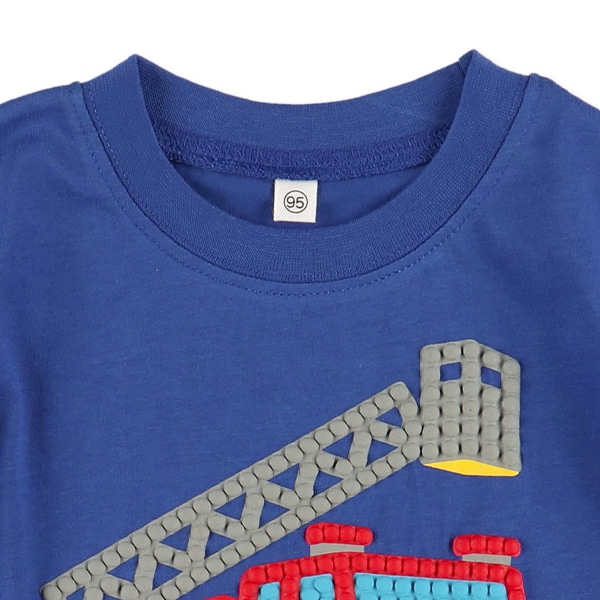 はたらくくるまブロック半袖Tシャツ