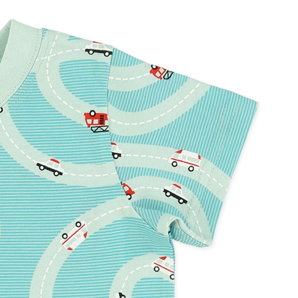 のりもの手描き風半袖Tシャツ