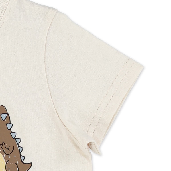 恐竜・パンダ前後プリント半袖Tシャツ