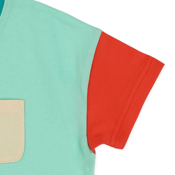 ポケット配色半袖Tシャツ