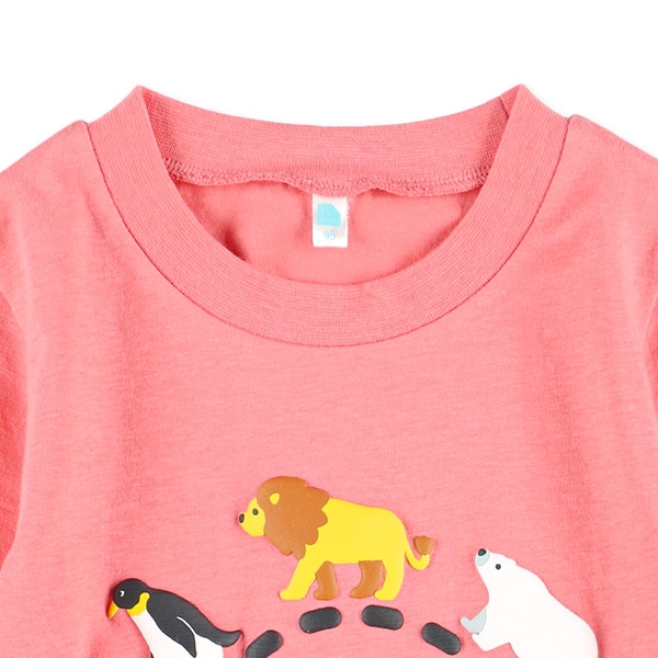 どうぶつ・くるま・おべんとう・うみ発泡プリント半袖Tシャツ