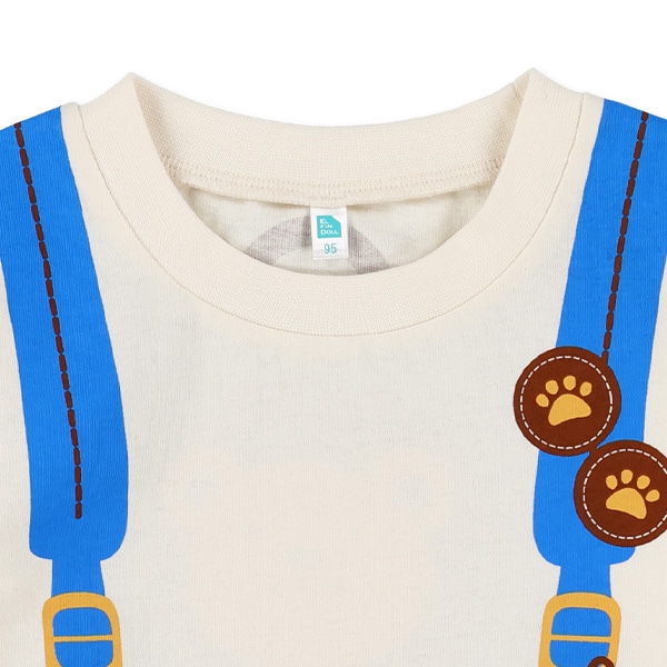 サスペンダー前後プリント半袖Tシャツ