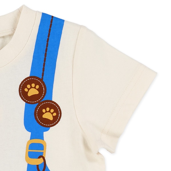 サスペンダー前後プリント半袖Tシャツ