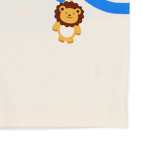 サスペンダー前後プリント半袖Tシャツ