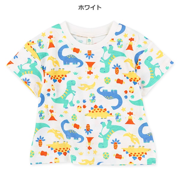 カラフル恐竜半袖Tシャツ
