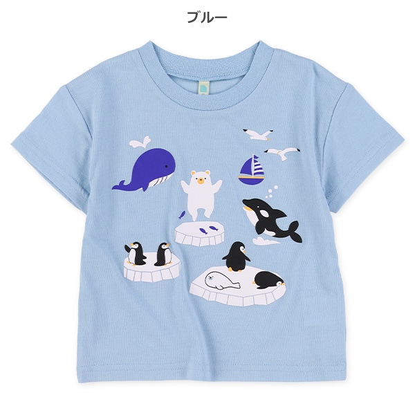 アニマルいっぱいプリント半袖Tシャツ