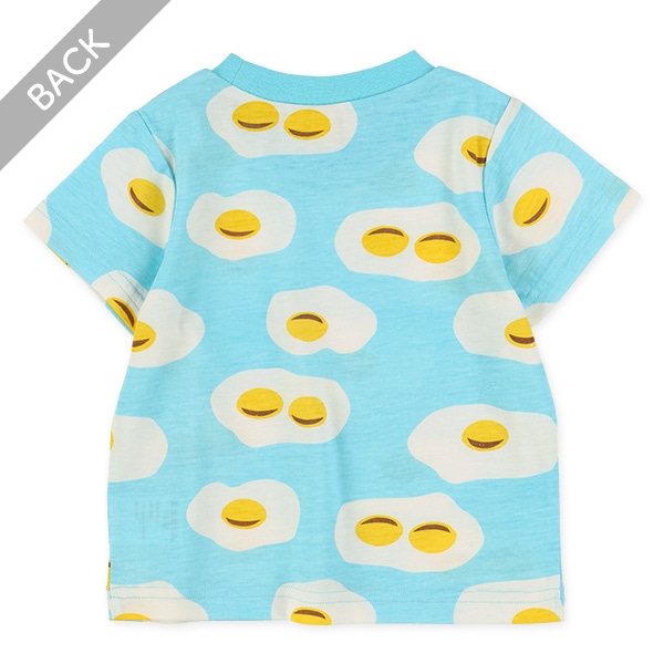 食べもの・乗り物総柄半袖Tシャツ