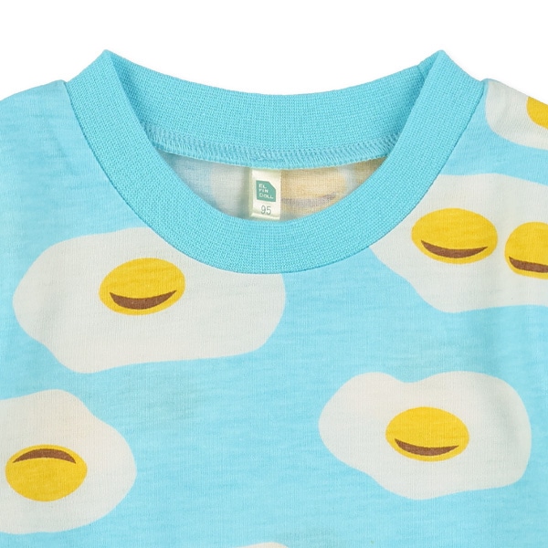 食べもの・乗り物総柄半袖Tシャツ