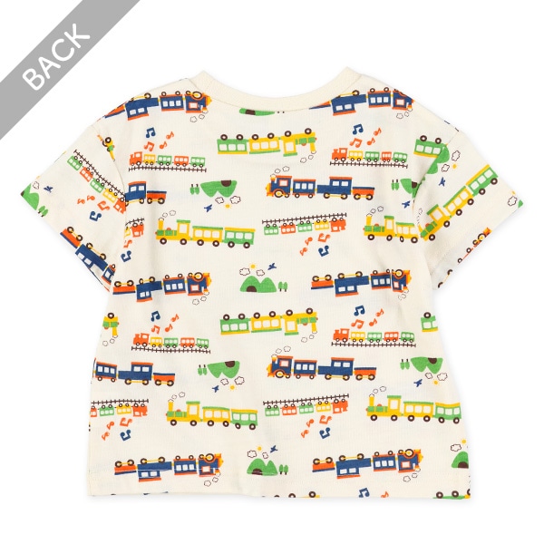 電車・汽車カラフル半袖Tシャツ