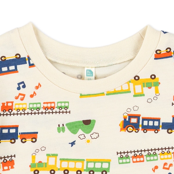 電車・汽車カラフル半袖Tシャツ