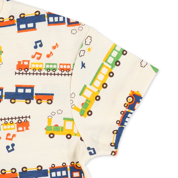 電車・汽車カラフル半袖Tシャツ