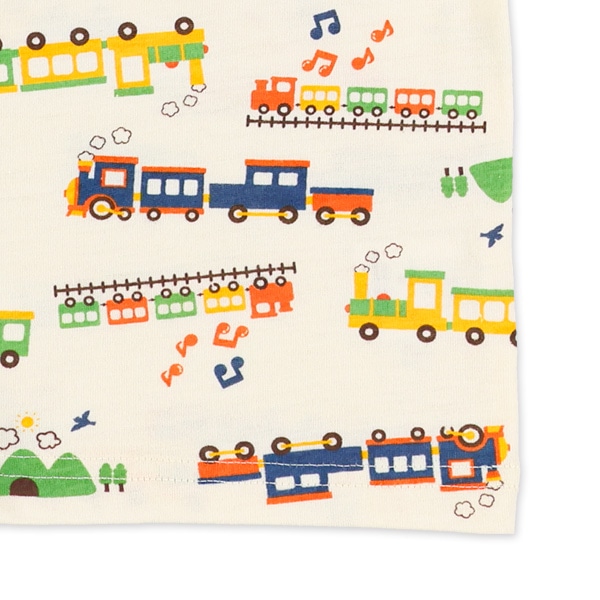 電車・汽車カラフル半袖Tシャツ