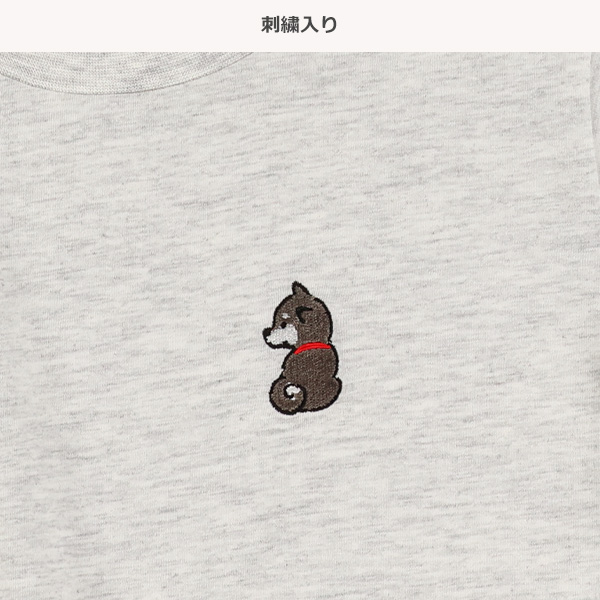 刺繍プリント半袖Tシャツ