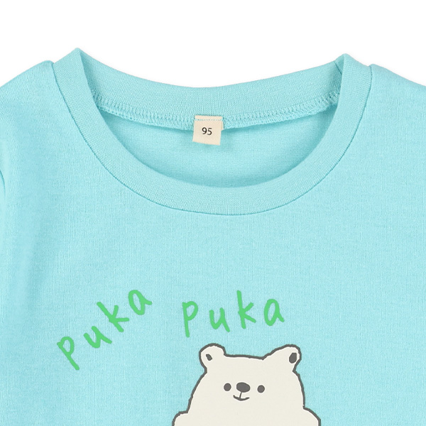 白くまプリント半袖Tシャツ