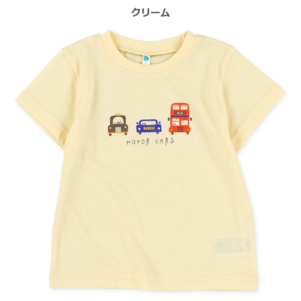 くるまプリント半袖Tシャツ