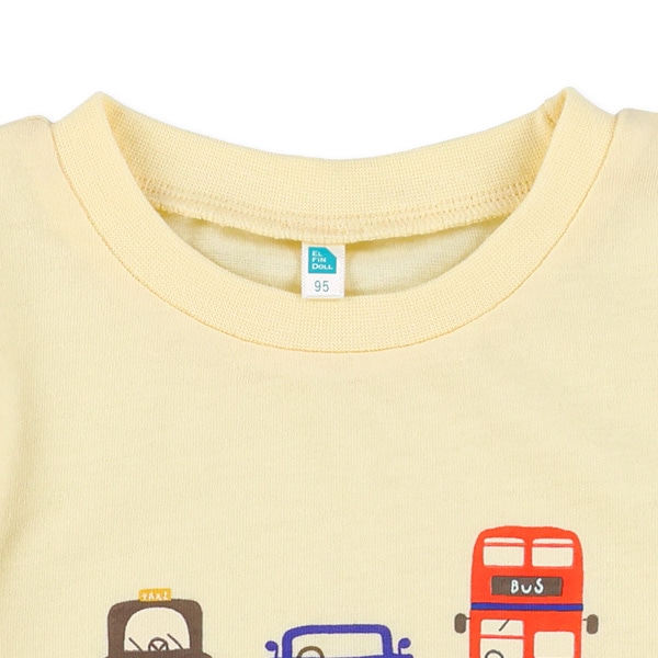 くるまプリント半袖Tシャツ