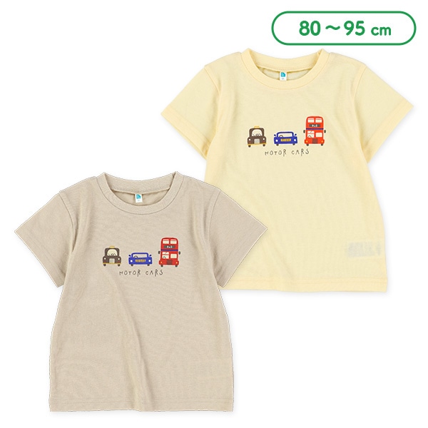 くるまプリント半袖Tシャツ