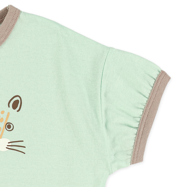 アニマルフェイスプリント半袖Tシャツ