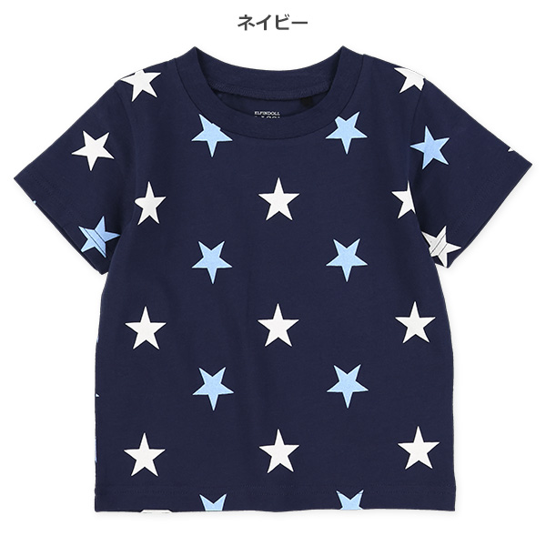星総柄半袖Tシャツ