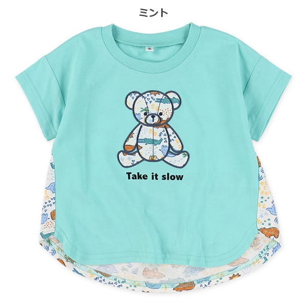 後ろ切り替えドロップショルダーTシャツ