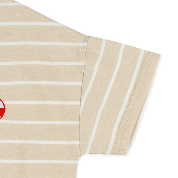 5分袖ボーダーマリンワイド半袖Tシャツ