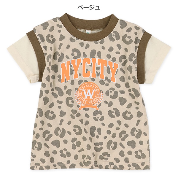 アニマルロゴレイヤード風半袖Tシャツ