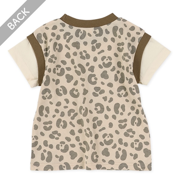 アニマルロゴレイヤード風半袖Tシャツ