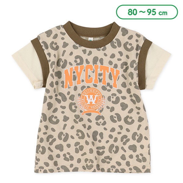 アニマルロゴレイヤード風半袖Tシャツ