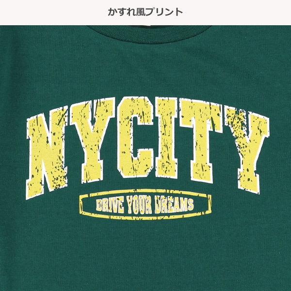 かすれ風アメカジプリント半袖Tシャツ