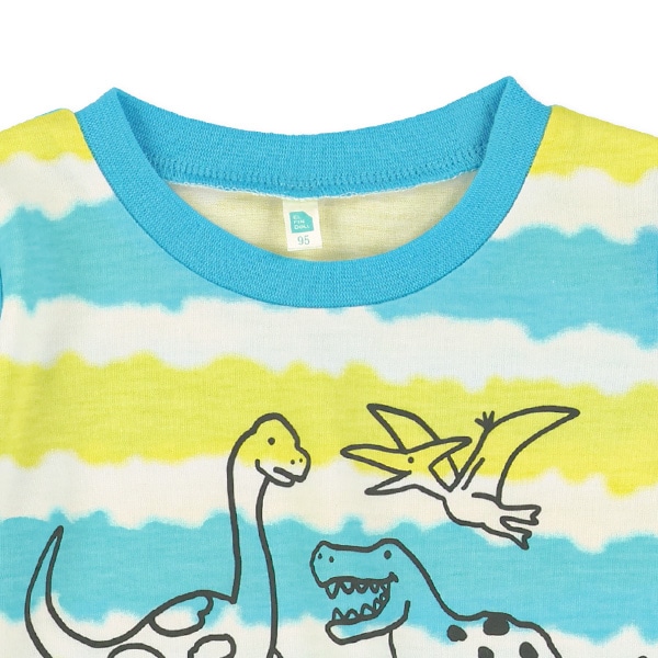 恐竜ボーダー半袖Tシャツ