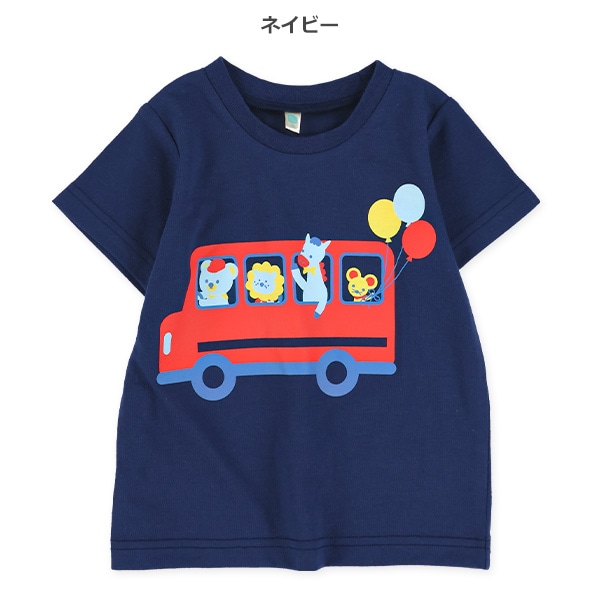 アニマルバスプリント半袖Tシャツ
