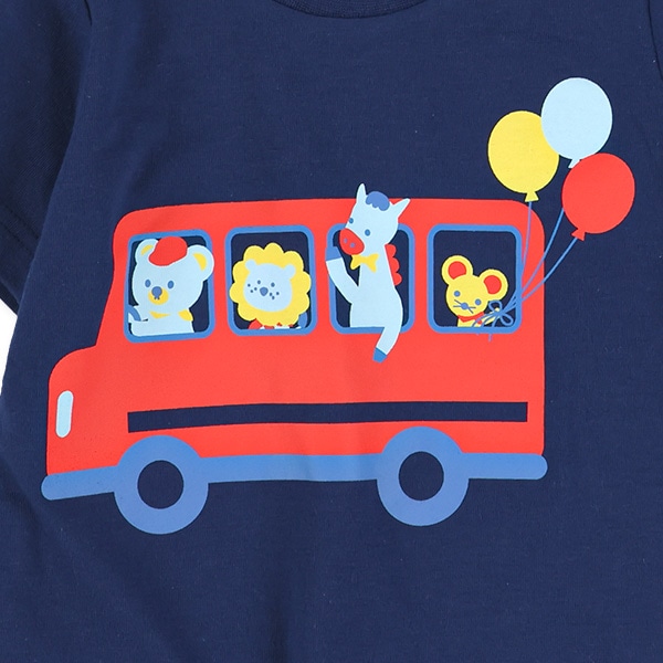 アニマルバスプリント半袖Tシャツ