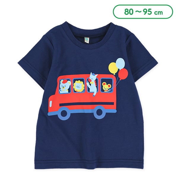アニマルバスプリント半袖Tシャツ