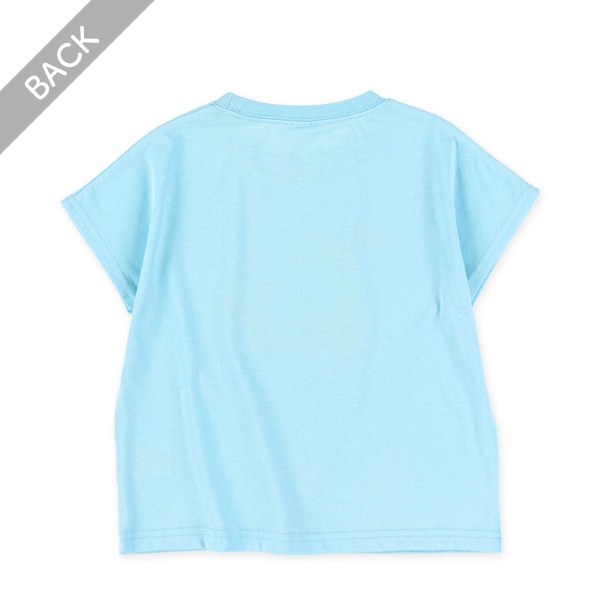 デザインポケット付き恐竜ドロップショルダー半袖Tシャツ