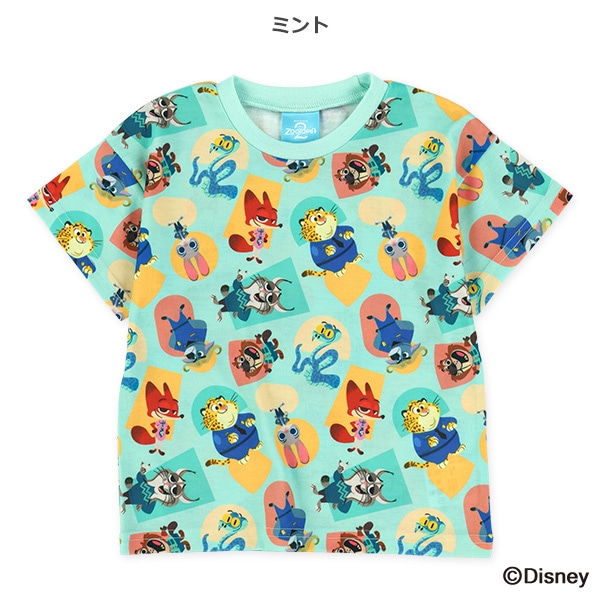 ズートピア総柄半袖Tシャツ