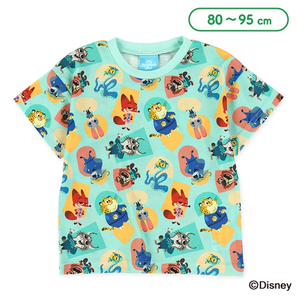 ズートピア総柄半袖Tシャツ