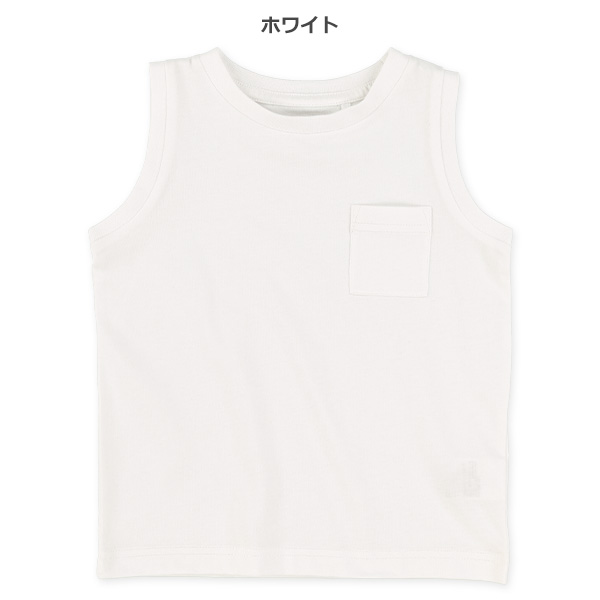 無地ポケット付きタンクトップ